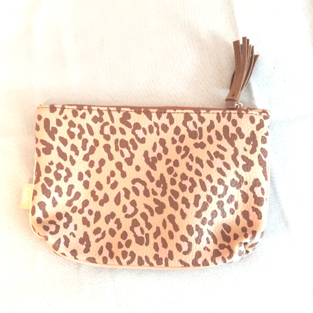 Ipsy Bag, Leopard Print Cosmetic‎ Case, Tassel, Faux Leather, Tagged ipsy, NEW!